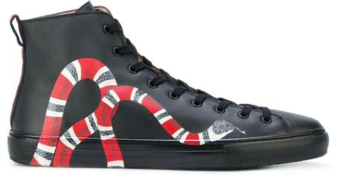 black gucci snake sneakers for men|gucci snake high top sneakers.